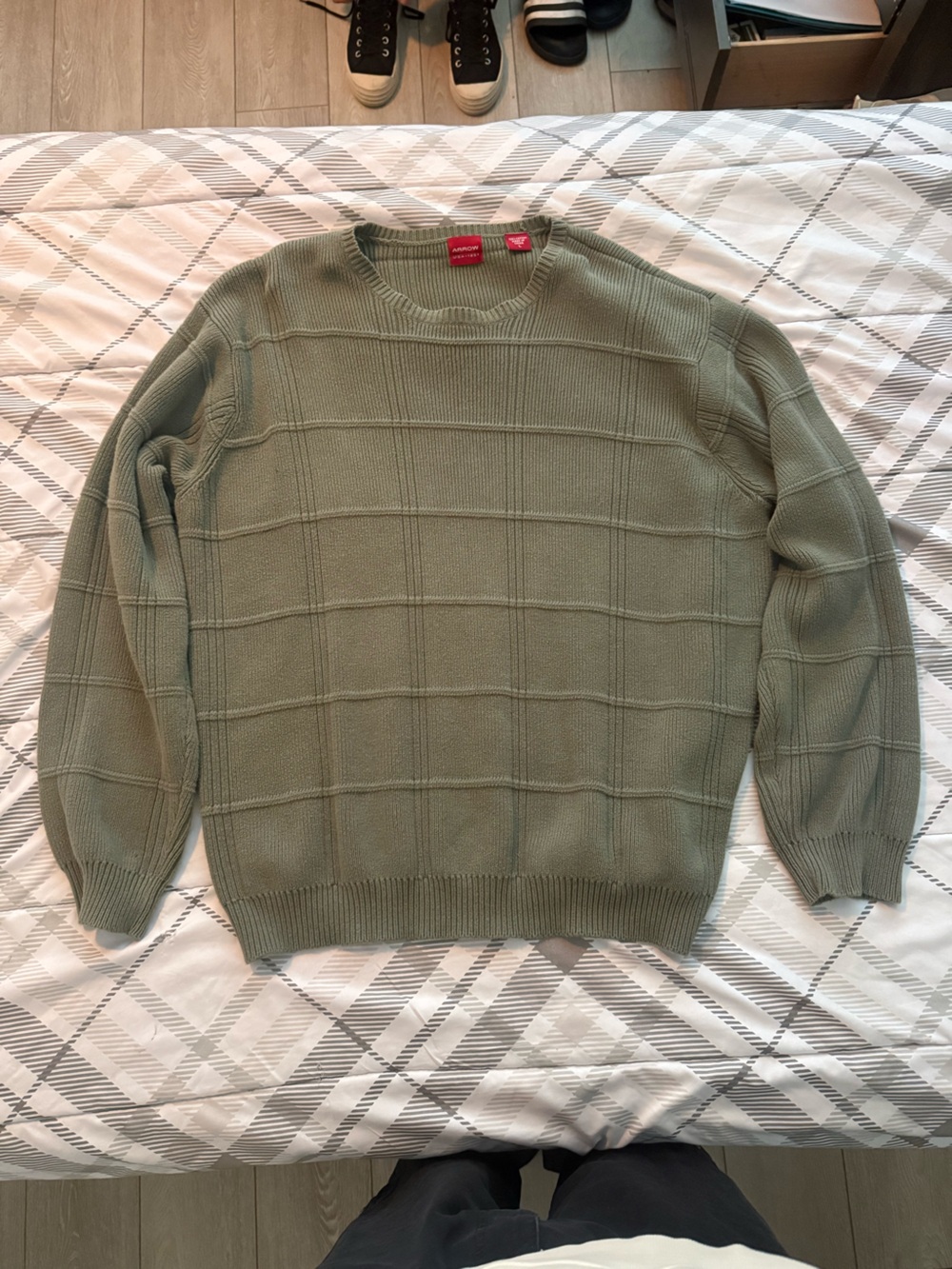 Arrow Olive Green Crewneck Sweater